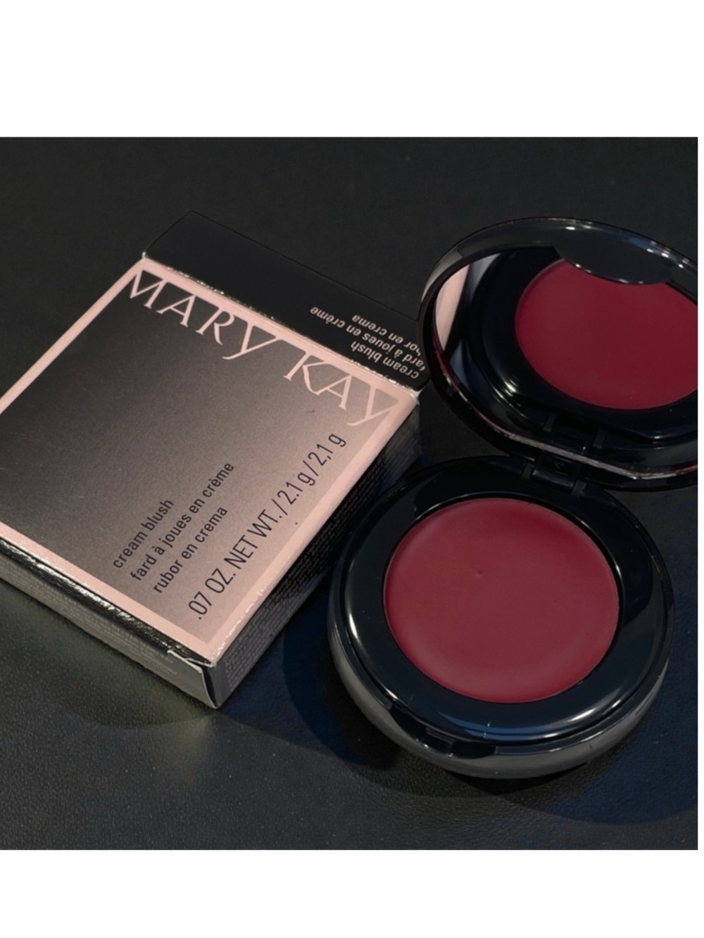 Mary Kay Cream Blush Compact w/Mirror Cranberry 031780 New